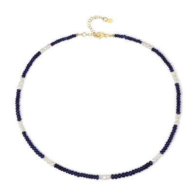 Collana in argento con Zaffiro Blu del Madagascar (Riya)