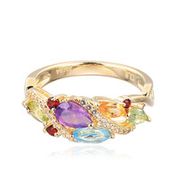 Anello in argento con Ametista Zambiana