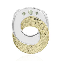 Ciondolo in argento con Zaffiro Verde