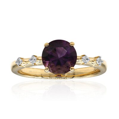 Anello in oro con Ametista dell'Arizona (Amanda Adkins)