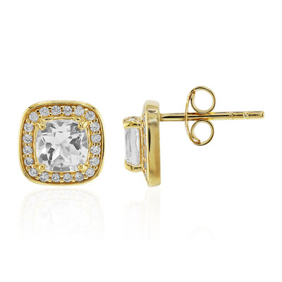 Orecchini in argento con Topazio Bianco