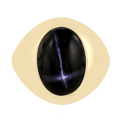 Anello in argento con Diopside Stellato d'India