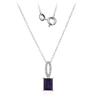 Collana in argento con Ametista Zambiana