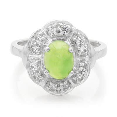Anello in argento con Crisoprasio Imperiale
