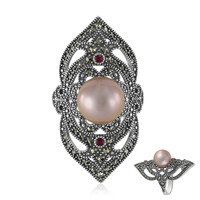 Anello in argento con Perla Ming (Annette classic)