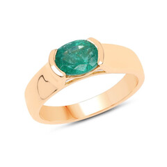 Anello in oro con Smeraldo Zambia