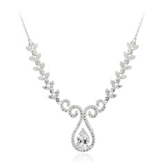 Collana in argento con Topazio Bianco