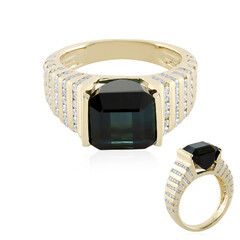 Anello in oro con Indicolite Brasiliana (de Melo)