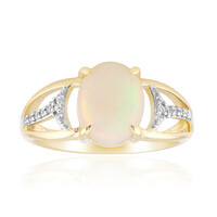 Anello in oro con Opale Bianco Brasiliano