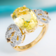 Anello in argento con Quarzo Limone