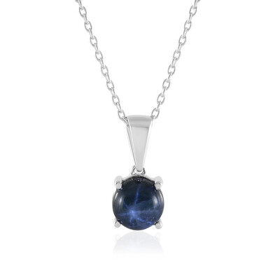 Collana in argento con Zaffiro Stellato Blu