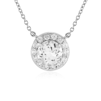 Collana in argento con Topazio Bianco