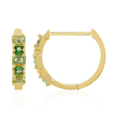 Orecchini in argento con Peridoto della Birmania