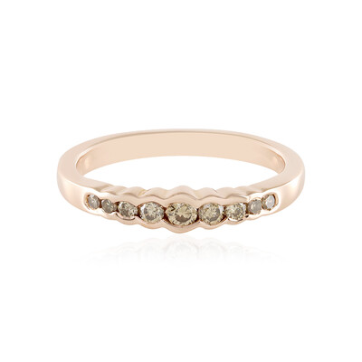 Anello in argento con Diamante Champagne I2