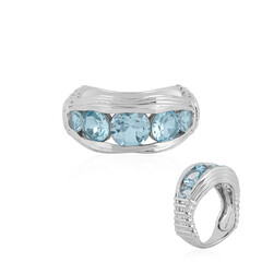 Anello in argento con Topazio Blu Cielo (SAELOCANA)