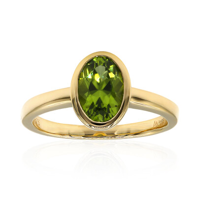 Anello in oro con Peridoto Arizona (Amanda Adkins)