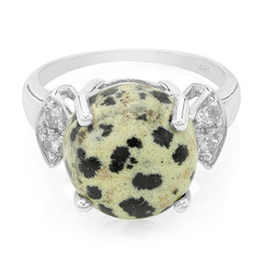 Anello in argento con Diaspro Dalmata
