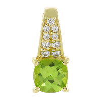 Ciondolo in oro con Peridoto Kashmir