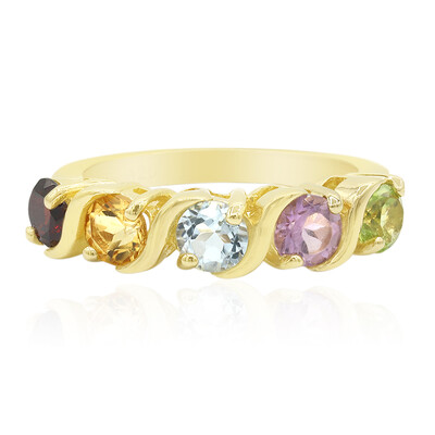 Anello in argento con Granato Mozambico