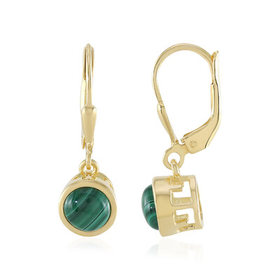 Orecchini in argento con Malachite