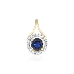 Ciondolo in oro con Zaffiro Blu