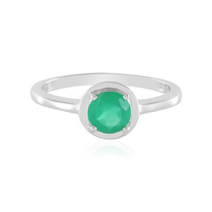 Anello in argento con Onice Verde