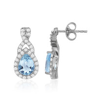 Orecchini in argento con Topazio Blu Cielo