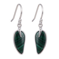 Orecchini in argento con Malachite