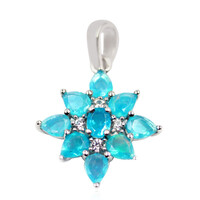 Ciondolo in argento con Opale Blu Caraibico