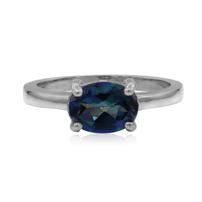 Anello in argento con Topazio Nettuno