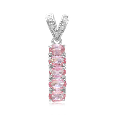 Ciondolo in argento con Zaffiro Padparadscha