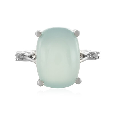 Anello in argento con Calcedonio Acqua