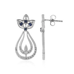 Orecchini in argento con Zaffiro Blu