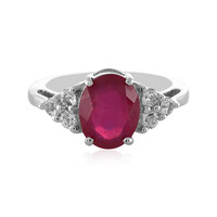 Anello in argento con Rubino del Madagascar