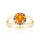 Anello in oro con Zaffiro Arancione Ban Ka Cha