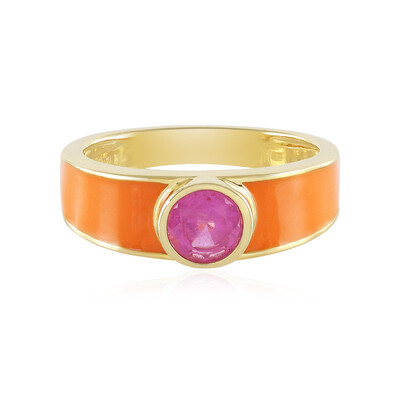 Anello in argento con Zaffiro Rosa del Madagascar