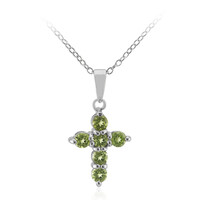 Collana in argento con Peridoto della Birmania