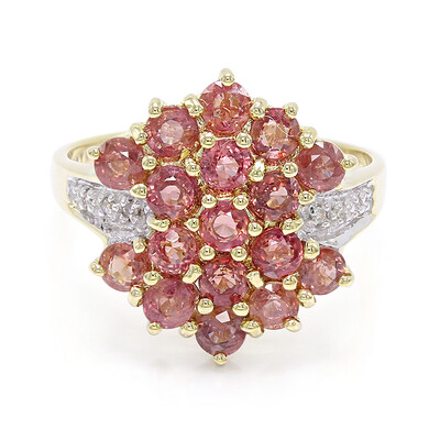 Anello in oro con Zaffiro Padparadscha (non riscaldato) (AMAYANI)