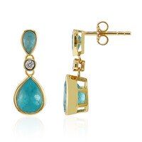 Orecchini in oro con Apatite Paraiba (Adela Gold)