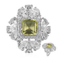 Anello in argento con Citrino Limone