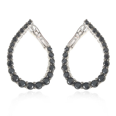 Orecchini in argento con Spinello Nero