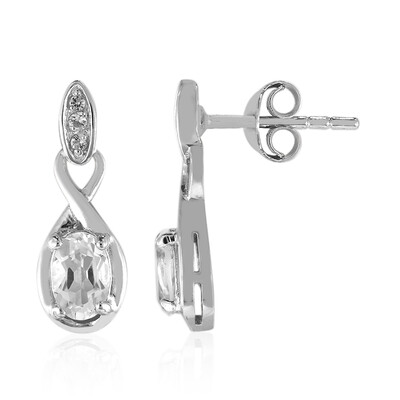 Orecchini in argento con Topazio Bianco