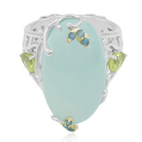 Anello in argento con Calcedonio Acqua (Dallas Prince Designs)