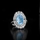 Anello in argento con Topazio Blu Cielo (Adela Silber)