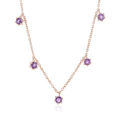 Collana in argento con Ametista Rose de France