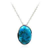 Collana in argento con Turchese Kingman Mohave Blu (Faszination Türkis)