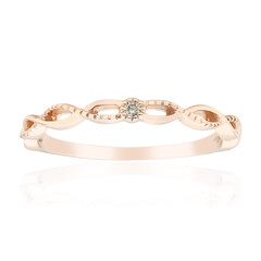 Anello in oro con Diamante Rose de France SI1 di Argyle