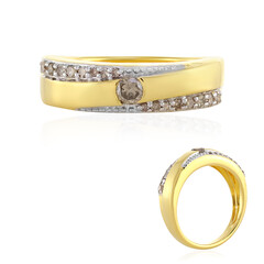 Anello in argento con Diamante Champagne I4