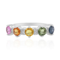 Anello in argento con Zaffiro Rosa