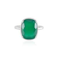 Anello in argento con Onice Verde